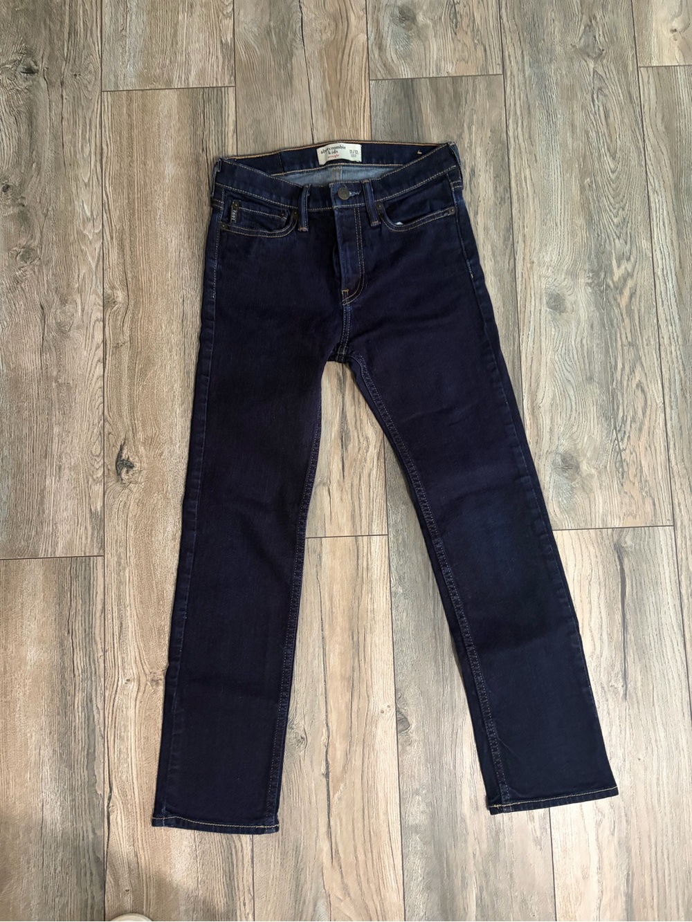 abercrombie kids navy blue straight jeans